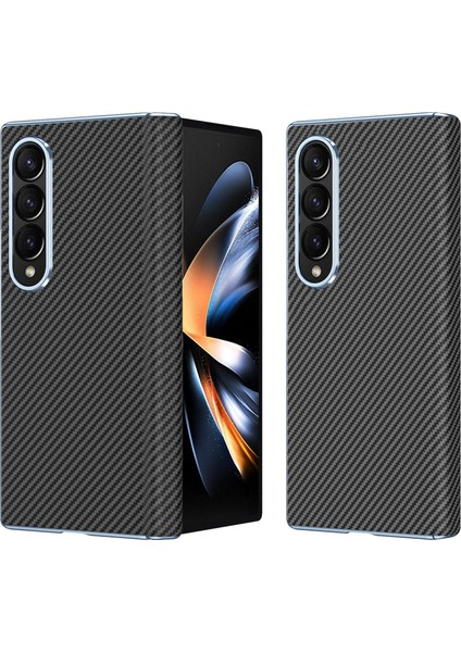Samsung Galaxy Z Fold4 5g Karbon Fiber Doku Deri Sert Pc Telefon Kapağı (Yurt Dışından)