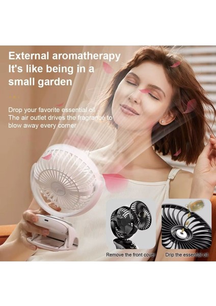 Mandallı Şarjlı Fan Mini Klima Vantilatör Ev Araç Bebek Arabası LED Ekranlı Serinletici Fan fiyatları