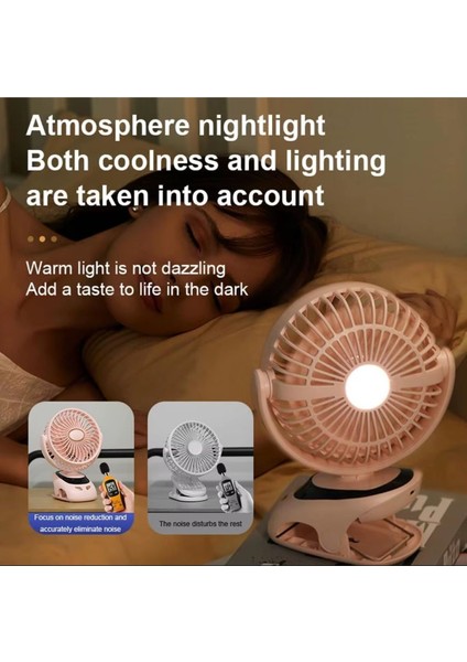 Mandallı Şarjlı Fan Mini Klima Vantilatör Ev Araç Bebek Arabası LED Ekranlı Serinletici Fan fırsatları