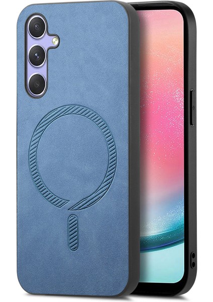 Samsung Galaxy A24 4g (162.1 x 77.6 x 8.3mm) Magsafe ile Uyumlu Deri Dokunmatik Telefon Kapağı (Yurt Dışından)
