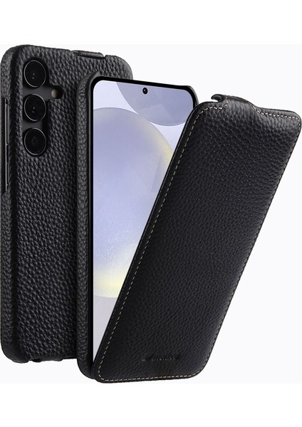 Samsung Galaxy S24 Plus Hakiki Inek Deri Koruyucu Telefon Kılıfı (Yurt Dışından)