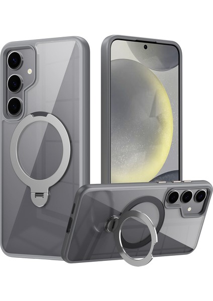 Samsung Galaxy S24 Kickstand Tpu+Magsafe ile Uyumlu Akrilik Telefon Kılıfı (Yurt Dışından)