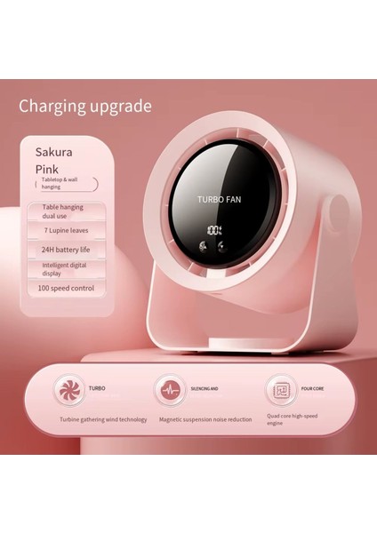 Şarjlı Masaüstü Fan Mini Klima LED Ekranlı Vantilatör Ev Ofis Için Serinletici Fan 2025 Yeni Model