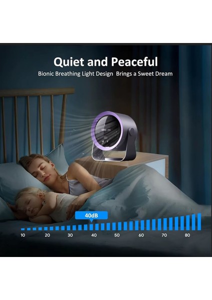 Şarjlı Masaüstü Fan Mini Klima LED Ekranlı Vantilatör Ev Ofis Için Serinletici Fan 2025 Yeni Model indirimleri