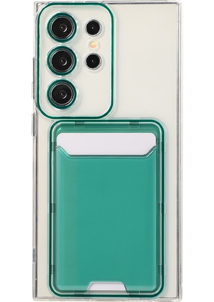 Samsung Galaxy S22 Ultra 5g Şeffaf Tpu Kart Tutucu Telefon Kapağı (Yurt Dışından)
