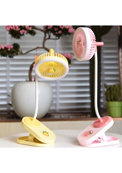 Şarjlı Mandallı Fan Mini Vantilatör Bebek Arabası Serinletici Mini Klima Led Işıklı indirimleri