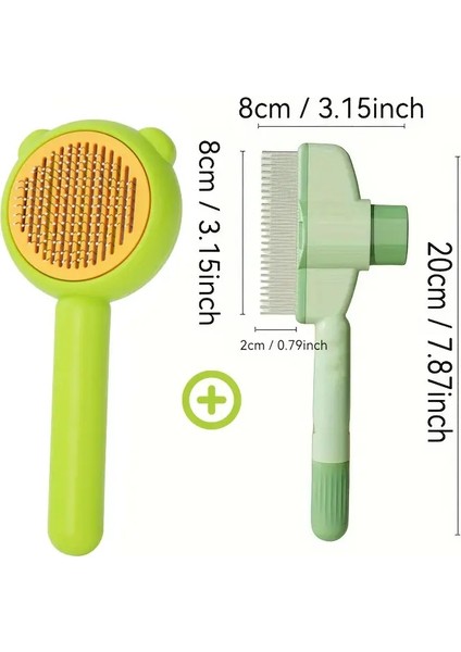 Kendiliğinden Temizlenen Paslanmaz Çelik Evcil Hayvan Bakım Fırçası Kediler Köpekler - Tek Tıkla Tüysüz Alma Tarak Uzun Kısa Kıllar Için, Dalı Ba Renk:kombinasyon Yeşil (Yurt Dışından)