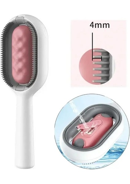 Hayvan Tüy Temizleyici Fırça Evcil Hayvan Tarakları Kedi Köpek Hamster Çift Taraflı Fırça Evcil Hayvan Tüylerini Temizler Bakım Temizleyici Masaj Tarakları Renk:pembe Uzun (Yurt Dışından)