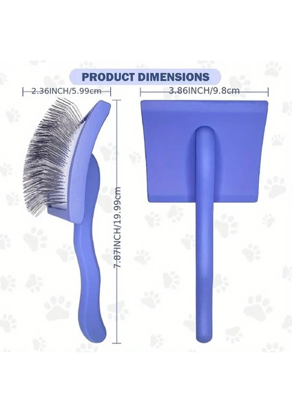 1ADET Ekstra Uzun Pin Köpek Slicker Fırça Tüy Bakımı, Düşük Tüylü Köpekler ve Kediler Için Tüy Dökme Bakım Fırçası Tarak Renk: Siyah (Yurt Dışından)