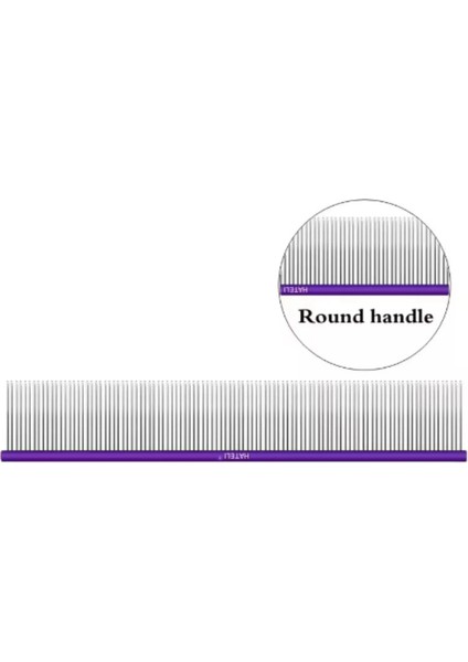 19CM Hafif Alüminyum Evcil Hayvan Tarakı Profesyonel Köpek Bakımı Kedi Tarakı Temizleme Saç Makası Fırça Aksesuarları 5 Renk Seçeneği Renk:mor (Yurt Dışından)