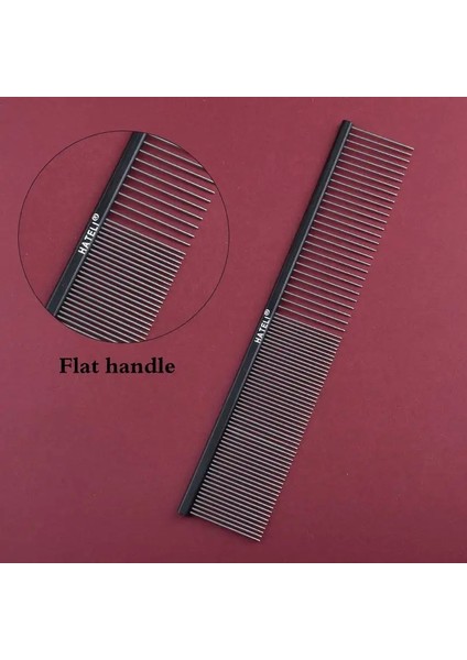 16/19/22CM Yavru Bakım Tarakı Kuaför Köpek Alüminyum Kuaför Evcil Hayvan Tarakları Saç Fırçası Kedi Köpek Bakım Tarakları Köpek Saç Bakımı Tarak Renk:siyah Düz SAP/BOYUT:16CM (Yurt Dışından)