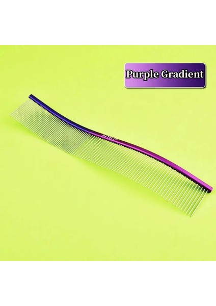 22CM S-Şekilli Evcil Hayvan Gökkuşağı Tarakı Kedi Bakım Tarakı Paslanmaz Çelik Köpek Tarakı Yoğun Dişli Temizleme Fırçası Tüy Alma Evcil Hayvan Malzemeleri Renk:mor DEGRADE/BOYUT:22CM (Yurt Dışından)