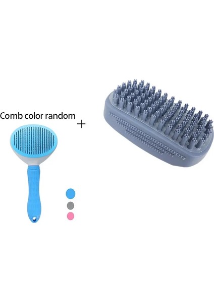 2 Adet Evcil Hayvan Banyo Fırçası Kauçuk Tarak Tüyleri Temizleme Fırçası Evcil Köpek Kedi Bakımı Temizleme Köpek Kedi Temizleme Bakım Malzemeleri (Yurt Dışından)