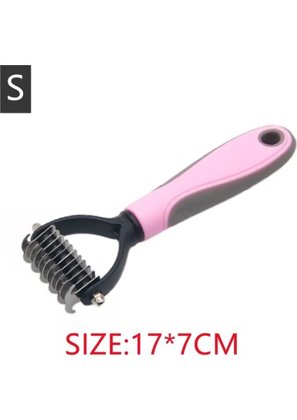 Yeni Profesyonel Pet Kedi Tüy Giderme Tarak Fırça Köpek Bakımı Tüy Dökme Araçları Yavru Tüy Dökme Süpürücü Pet Kürk Kesme Tarakları Renk:pembe-S (Yurt Dışından)