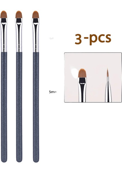 Dil Şeklindeki Ultra Ince Kapatıcı Makyaj Fırçaları Profesyonel Küçük Kapatıcı Fırçası Temel Sıvı Kapatıcı Makyaj Aracı Renk: M211-3PCS (Yurt Dışından)