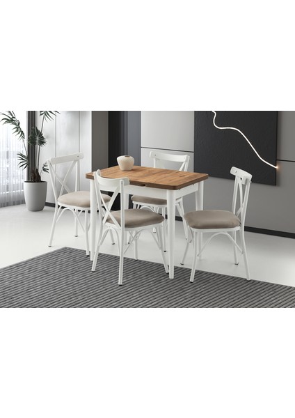 Royal Masa, Bahar Çapraz Sandalye, Dışbudak, 90 x 60