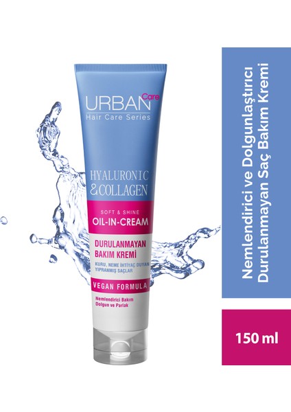 Hyaluronik Asit& Kuru ve Cansız Saçlara Özel Durulanmayan Bakım Kremi-Vegan-150 ML