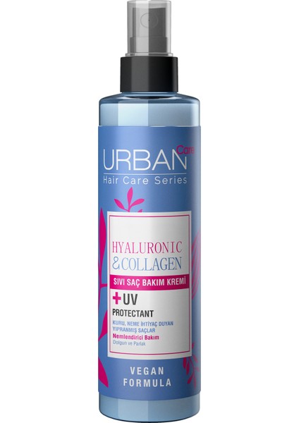 Hyaluronik Asit&Kolajen Kuru ve Cansız Saçlara Özel Sıvı Saç Bakım Kremi-Vegan-200 ML x 2