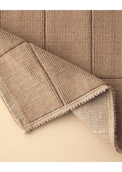 Classy Diamond Pamuklu Bukle Banyo Paspası Seti 60X90 + 40X60 cm Bej
