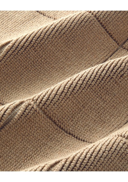 Classy Diamond Pamuklu Bukle Banyo Paspası Seti 60X90 + 40X60 cm Bej