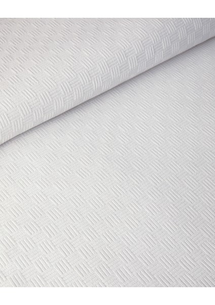 Plain Pamuklu Tek Kişilik Pike 150X220 cm Beyaz