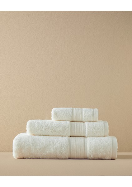Poffy Soft&premium Pamuklu Yüz Havlusu 50X80 cm Ekru
