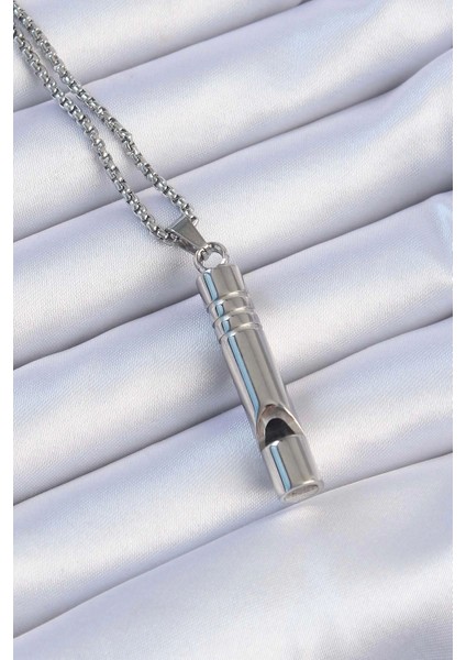 Acil Durum Düdüğü 316L Çelik Kararma Yapmaz Yüksek Desibel Kolye Unisex - TJ-EBK1200