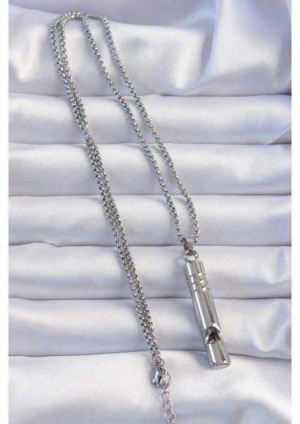 Acil Durum Düdüğü 316L Çelik Kararma Yapmaz Yüksek Desibel Kolye Unisex - TJ-EBK1200