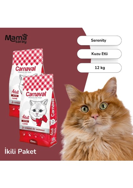 Kaliteli Ekonomik Paket Yetişkin Kedi Maması Kuzu Etli 2X15 kg fiyatları