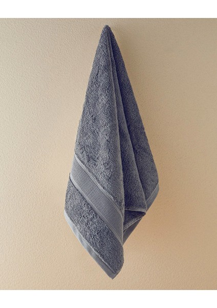 Poffy Soft&Premium Pamuklu Yüz Havlusu 50x80 cm Koyu Gri