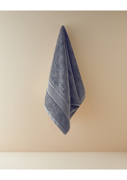 Poffy Soft&Premium Pamuklu Yüz Havlusu 50x80 cm Koyu Gri