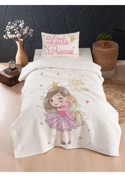 Bebek ve Çocuk Odası Pamuklu Tek Kişilik Waffle Pike ve Yatak Örtüsü Setleri 2