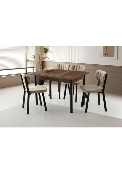 Smart Masa, Çakıl Sandalye, Ceviz, 110 x 70