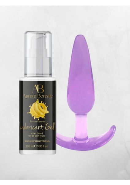Muz Aromalı Jel 100 ml + Mor Silikon Plug 11 cm Hediyeli
