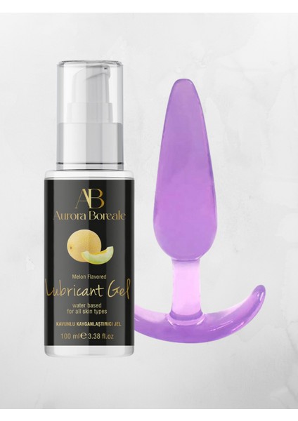 Kavun Aromalı Jel 100 ml + Mor Silikon Plug 11 cm Hediyeli
