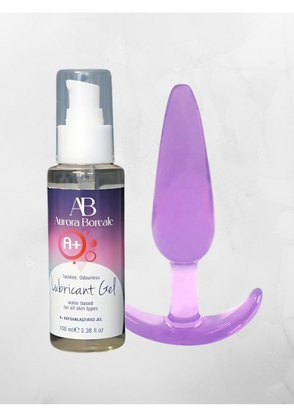 A+ Sade Su Bazlı Jel 100 ml + Mor Silikon Plug 11 cm Hediyeli