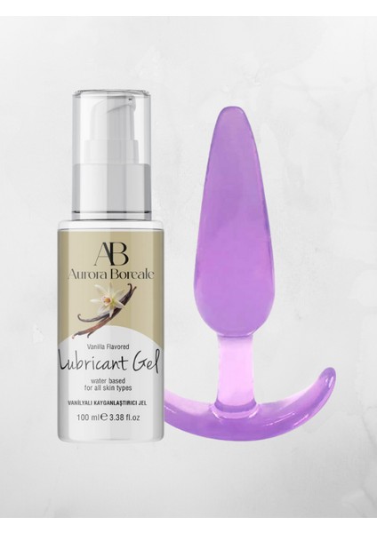 Vanilya Aromalı Jel 100 ml + Mor Silikon Plug 11 cm Hediyeli