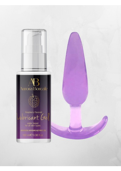 Ahududu Aromalı Jel 100 ml + Mor Silikon Plug 11 cm Hediyeli