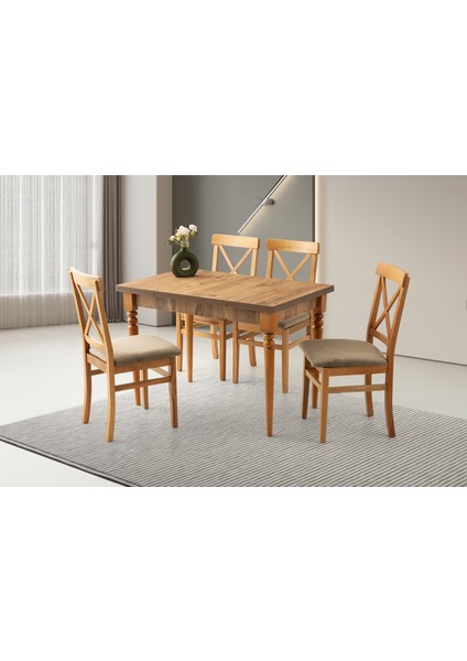 Smart Masa, Çapraz Döşemeli Sandalye, Dışbudak, 110 x 70