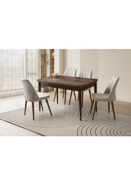 Sima Kelebek Masa, Lira Sandalye, Ceviz, 130 x 80