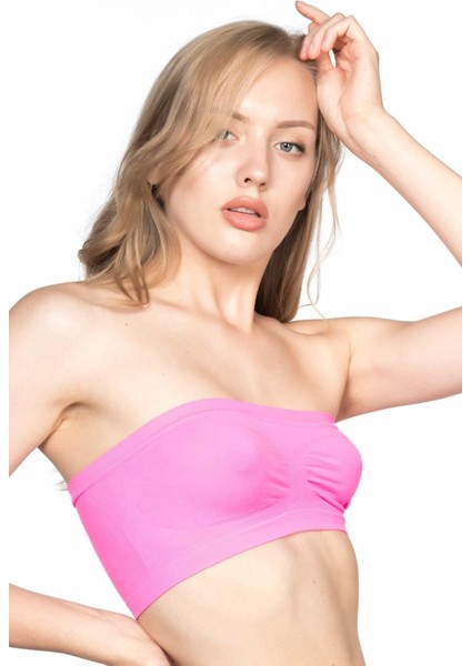 Neon Fuşya Mı Emay 4002 Soft Straplez Büstiyer