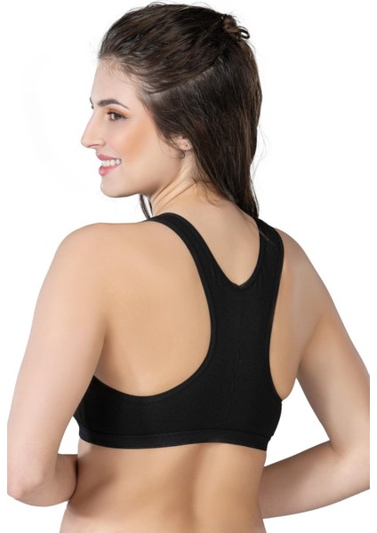 Siyah Mı Emay 1424 Modal Cotton Sporcu Büstiyer