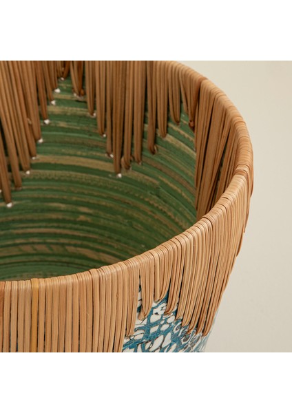 Chi Çiçeklik 23 cm Beyaz/açık Mavi fırsatları