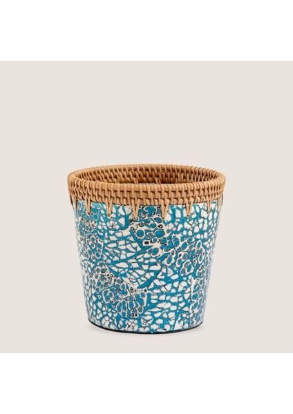 Chi Saksı 12,5 cm Beyaz/açık Mavi