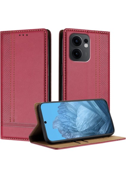 Oppo RENO13 F Kart Yuvalı Deri Standlı Telefon Kapağı (Yurt Dışından)