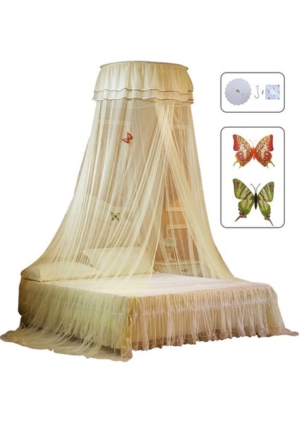 Mkjınmeı Yatak Gölgelik Tek Girişli Ince Örgü Cibinlik (Yurt Dışından)