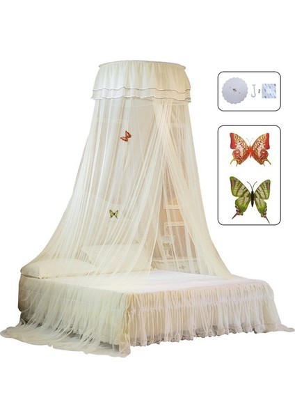 Mkjınmeı Yatak Gölgelik Tek Girişli Ince Örgü Cibinlik (Yurt Dışından)