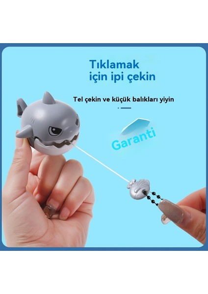 Tel Çekme Diş Köpekbalığı Küçük Balık Yemek Okul Çantası Anahtarlık Küçük Oyuncak (Yurt Dışından) fırsatları