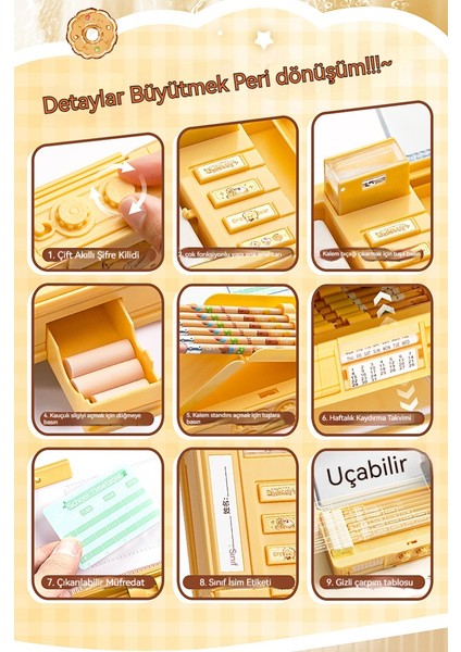 Şifre Kilidi Çok Fonksiyonlu Kırtasiye Kutusu Çok Katmanlı Organ Kalem Kutusu Yüksek Değerli Çift Katmanlı Kalem Kutusu (Yurt Dışından) fiyatları