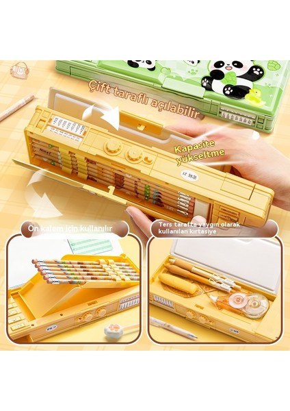 Şifre Kilidi Çok Fonksiyonlu Kırtasiye Kutusu Çok Katmanlı Organ Kalem Kutusu Yüksek Değerli Çift Katmanlı Kalem Kutusu (Yurt Dışından) fırsatları